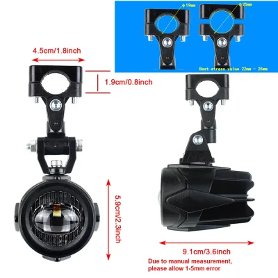 Motorcycle fog light Upgrade Auxiliary Lights Brighter Lamp 24W 6000K for BMW R1200GS F800GS F700GS F650 K1600 Universal Lights